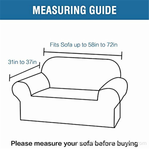 Jacquard 3-Seaters Stretch Slipcovers, Black